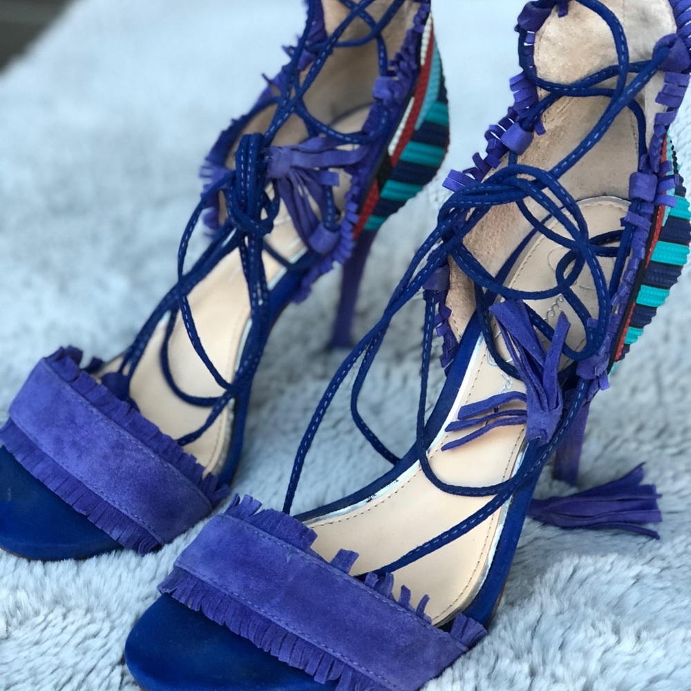 Jessica Simpson lace up heels